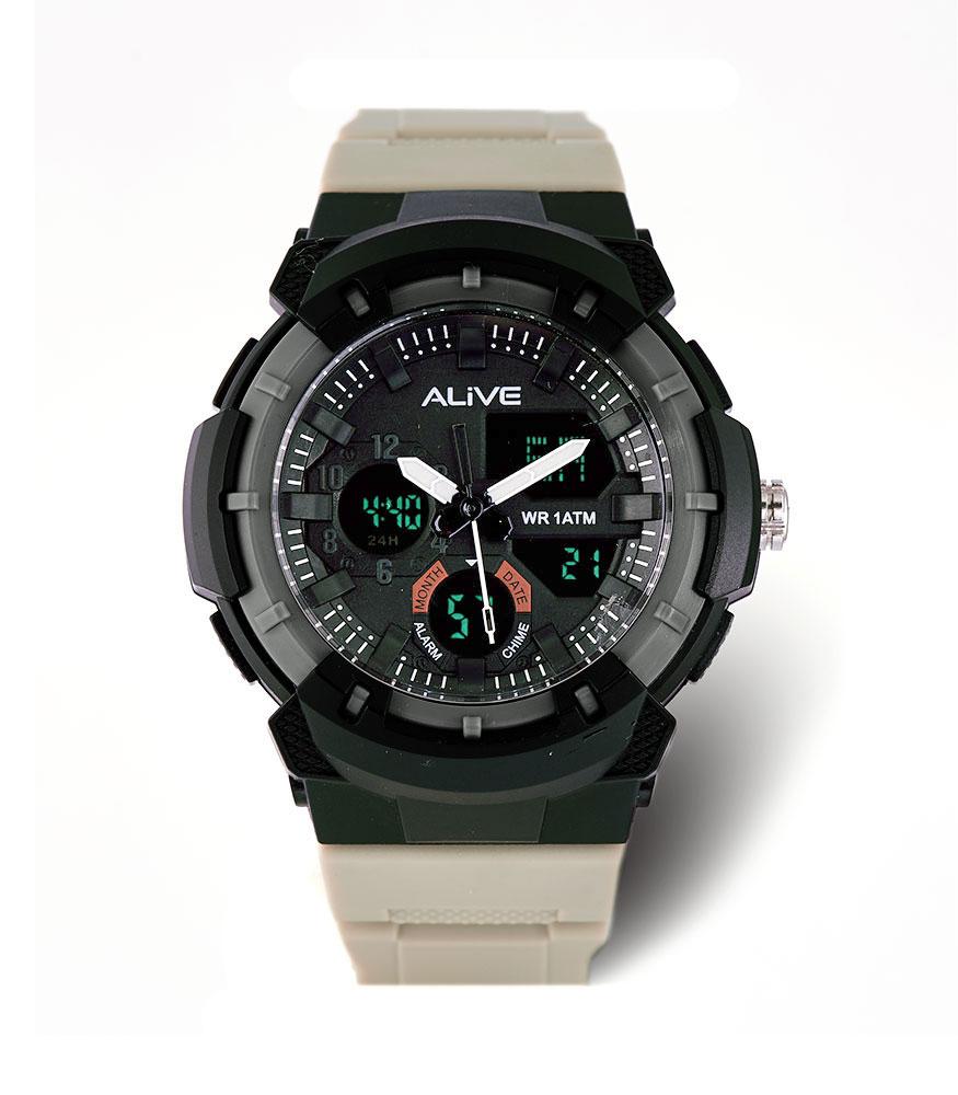 Alive Jam Tangan Pria Quinton Grey-GPU1103G3
