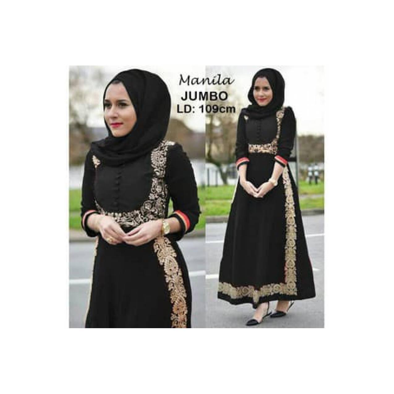 barang laris manis BAJU GAMIS PESTA MODERN REMAJA MELANI WARNA HITAM U