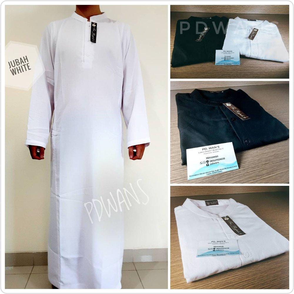 GAMIS JUBAH Pria Polos Putih dan Hitam TANPA Bordir Baju Koko Jubah di lapak BAJU KOKO PDWANS pdwans