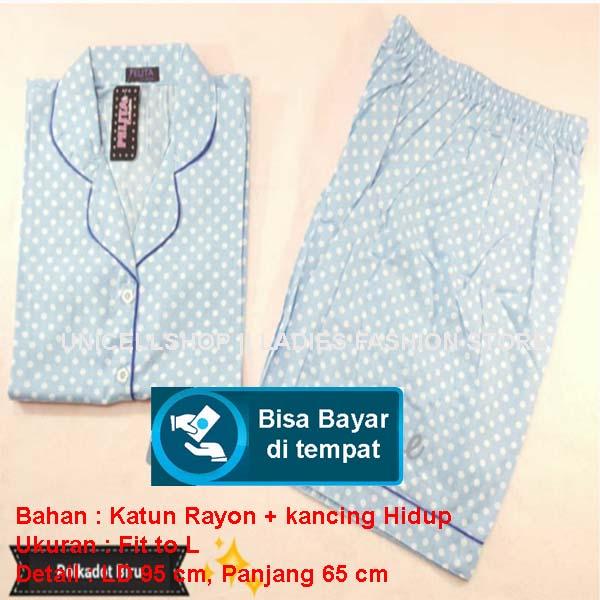 Toko Atasan Wanita Baju tidur wanita Dewasa Lucu Fashion Setelan Piyama Cewek Celana Panjang Pendek Daster Piyama Murah / Piyama Karakter / Baju Santai / Daster / Daster Murah / Baju Tidur Wanita (lkapo) SR – Merah Navy Hitam Pink Murah Biru Muda