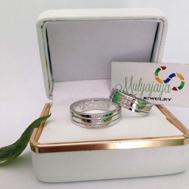 Cincin Kawin Nikah Couple Tunangan Custom Platinum Emas Palladium Perak