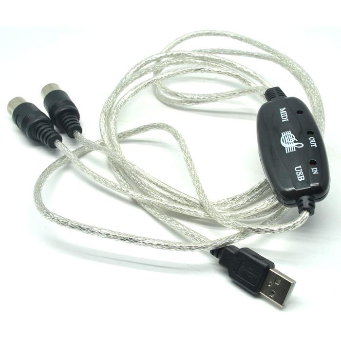 5-Pin USB MIDI Cable Converter PC To Music Keyboard Adapter Cable