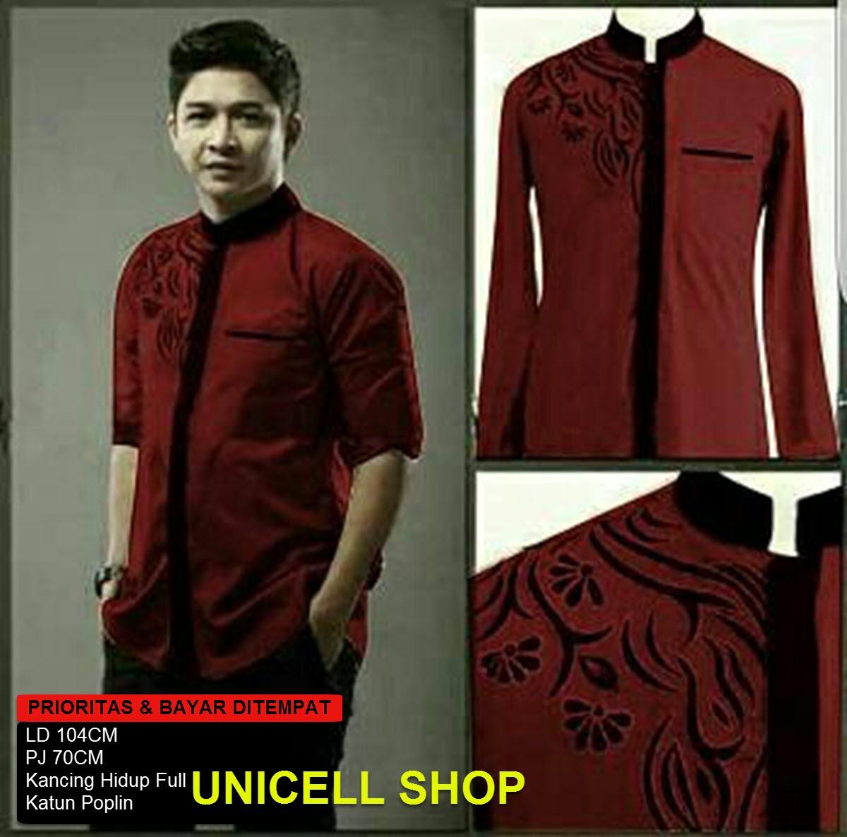 UC Baju Koko Kokoh Murah / Atasan Busana Muslim Pria Koko / Baju Lebaran Kokoh Terbaru Murah / Gamis Muslim Pria / Kemeja Koko Cowok / Atasan Muslimin / Baju Muslimin / Kemeja Muslimin / Baju Koko impor Premium BG (koko Shapa) - Navy Maroon Abu Putih