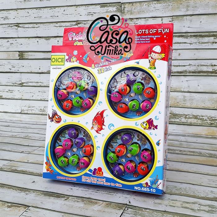 TERBARU!!!! Mainan Pancing Pancingan Ikan Magnet 4 Kolam - Fishing Games 685-10