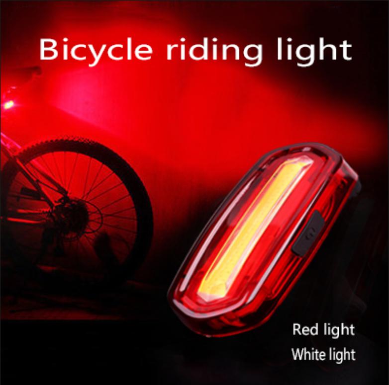 Dua warna, lampu pengisian USB monokrom, lampu belakang sepeda, lampu peringatan.