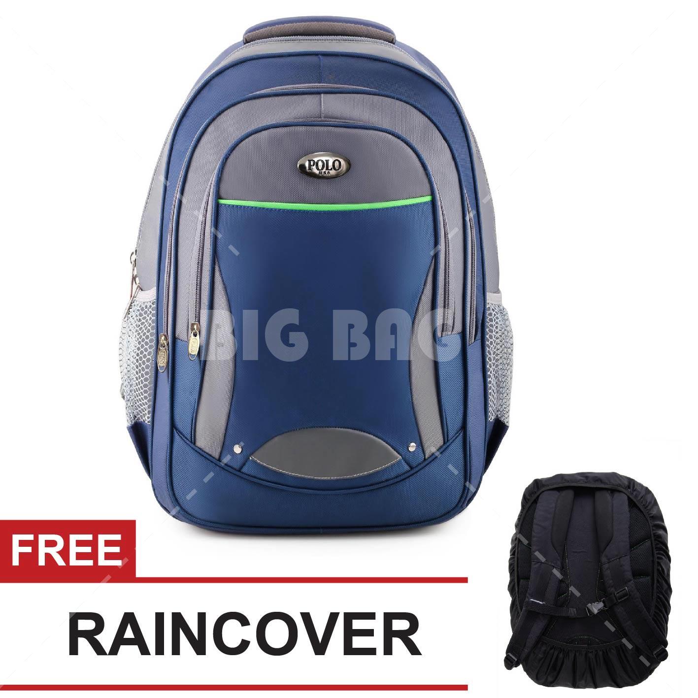 Tas Ransel Pria Polo USA Sheltered Dailypack Tas Laptop Casual Backpack + FREE Raincover Tas Kerja Tas Sekolah Tas Fashion Pria Polo Team Tas Kantor Promo Diskon Polo Classic Milano Real Alto Eiger Bodypack Consina Xiaomi Asus Palazzo Termurah Terbaru