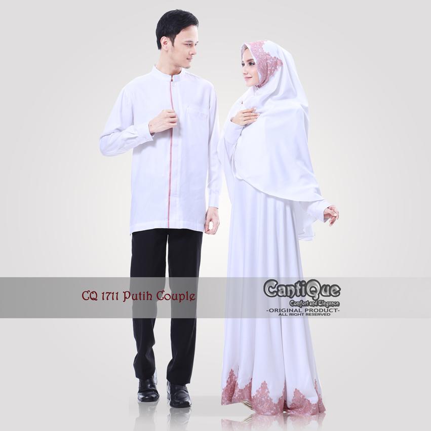 Baju Couple Keluarga Muslim Lebaran - CQ 1711 - Putih