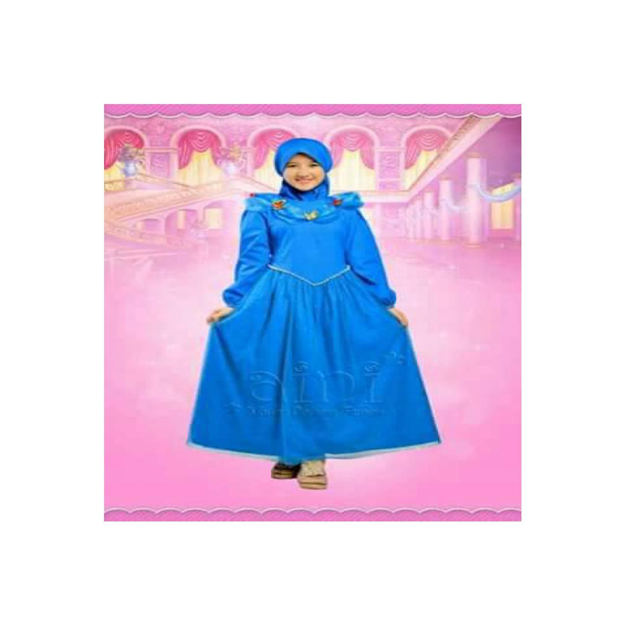 Set Busana Muslim Anak Gamis Jilbab Aini 150908 Cinderella