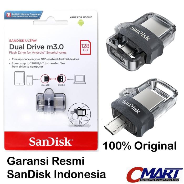 ORIGINAL - SanDisk OTG M3.0 128GB microUSB&USB3.0 Flashdisk BLACK SDDD3-128G-G46