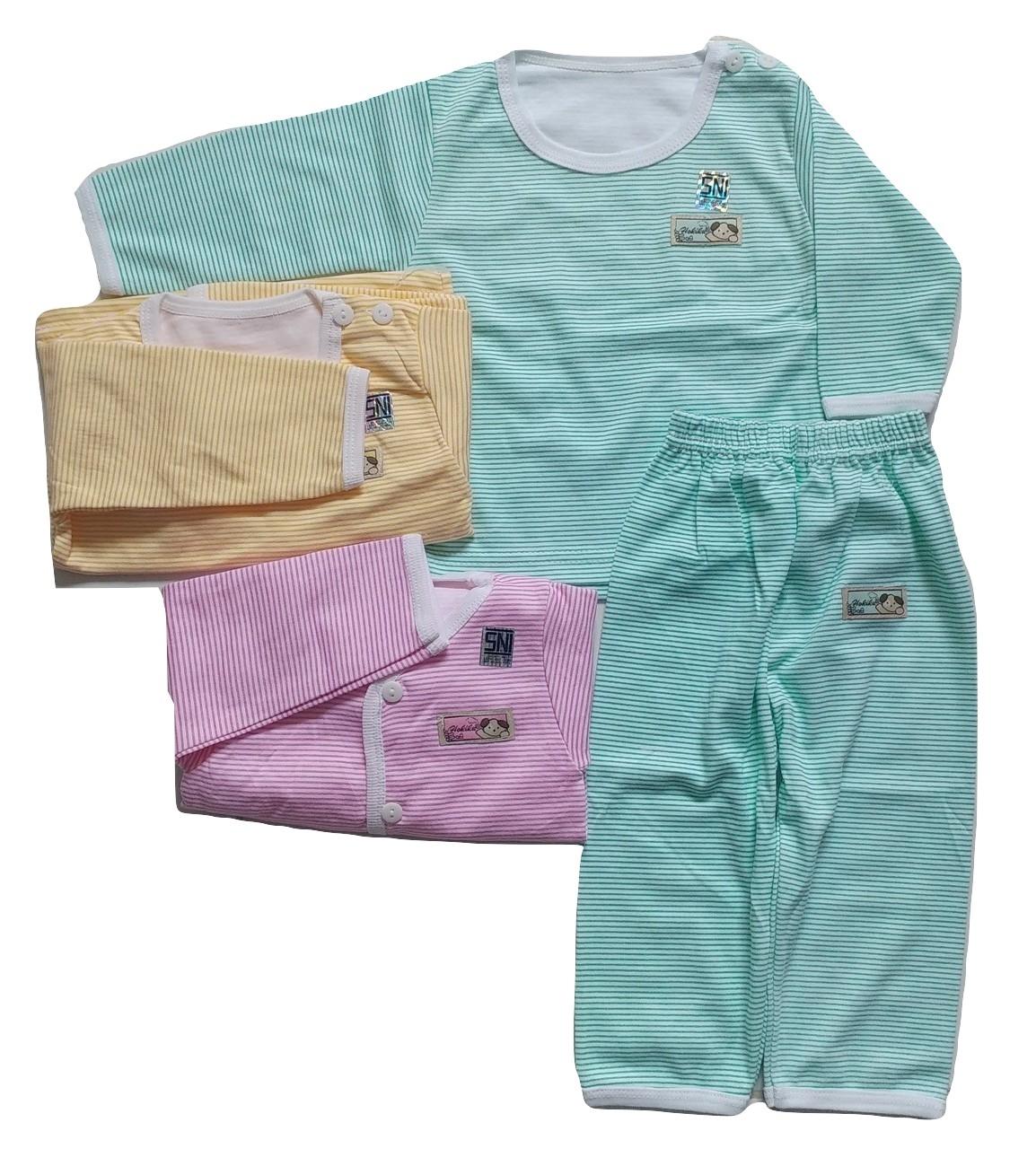 JELOVA ANGELA 3PCS SETELAN BAJU BABY BAYI PANJANG HOKIKU SALUR - SNI STANDART - GIRLS MIX