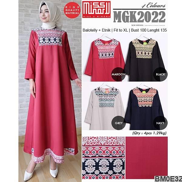 Gamis Wanita / Busana Muslim Wanita / Baju Muslim Cewek Trendy / Baju Muslim Balotelly Etnik