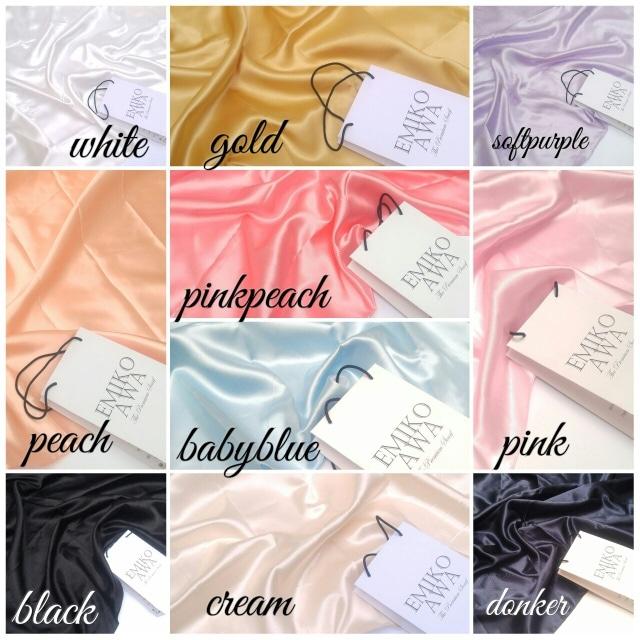 POLOS SATIN - SEGIEMPAT - JILBAB - HIJAB - KERUDUNG - EMIKOAWA - MURAH