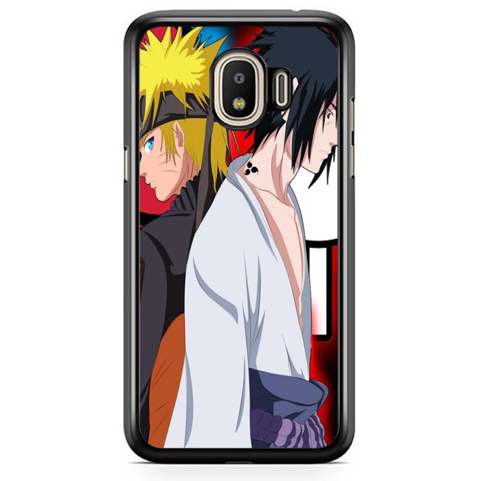 Casing Hardcase Samsung J2 Pro 2018 Motif Sasuke Uchiha Vs Naruto Uzumaki Shippuden Z0686