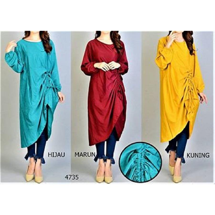 COUPLELOVER- BLOUSE TUNIK JUMBO SERUT EMBOSI -XXL FASHION WANITA BAJU ATASAN MUSLIM WEAR