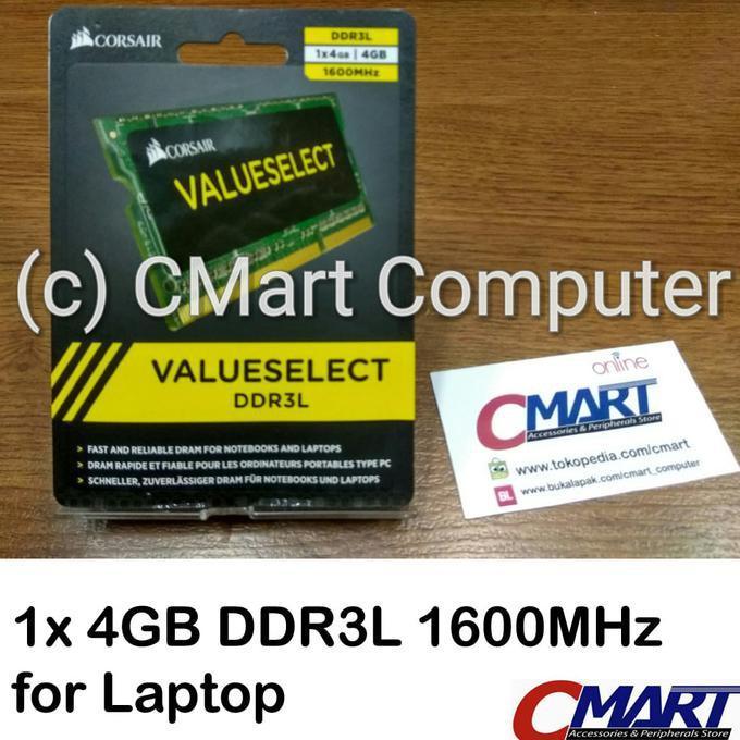 CORSAIR 4GB DDR3L 1600 MHZ SODIMM MEMORY RAM LAPTOP CMSO4GX3M1C1600C11 - ELEKTROZONE