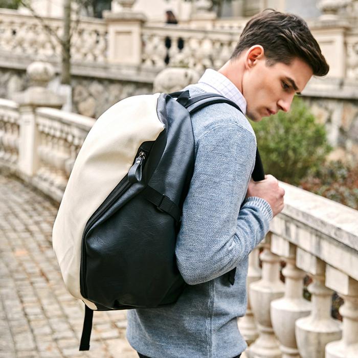 Tas ransel kulit pria impor korean style T4 laptop. -LOGAN BAG-