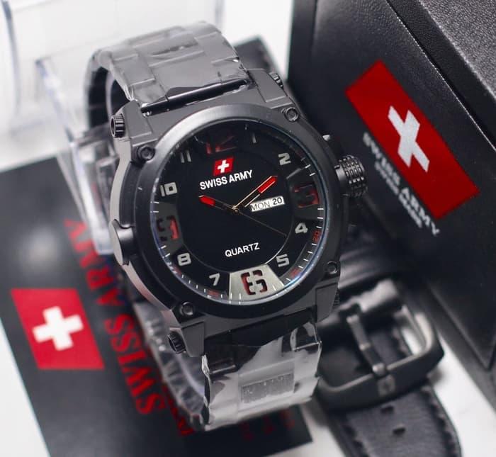 HOT PROMO Jam Tangan Pria Swiss Army Tanggal Hari Paket ( Diesel Rolex Tissot ) /SALE