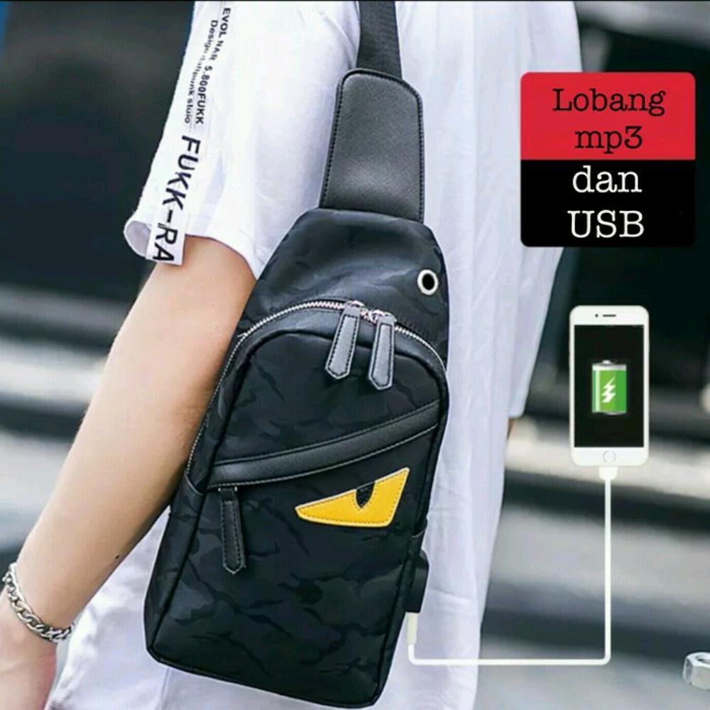 tas selempang pria wanita - tas slingbag import murah - tas sekolah kuliah kekinian - tas hp ipad gadget tablet - tas branded batam cewek cowok di lapak pelangi_bag bagusia08