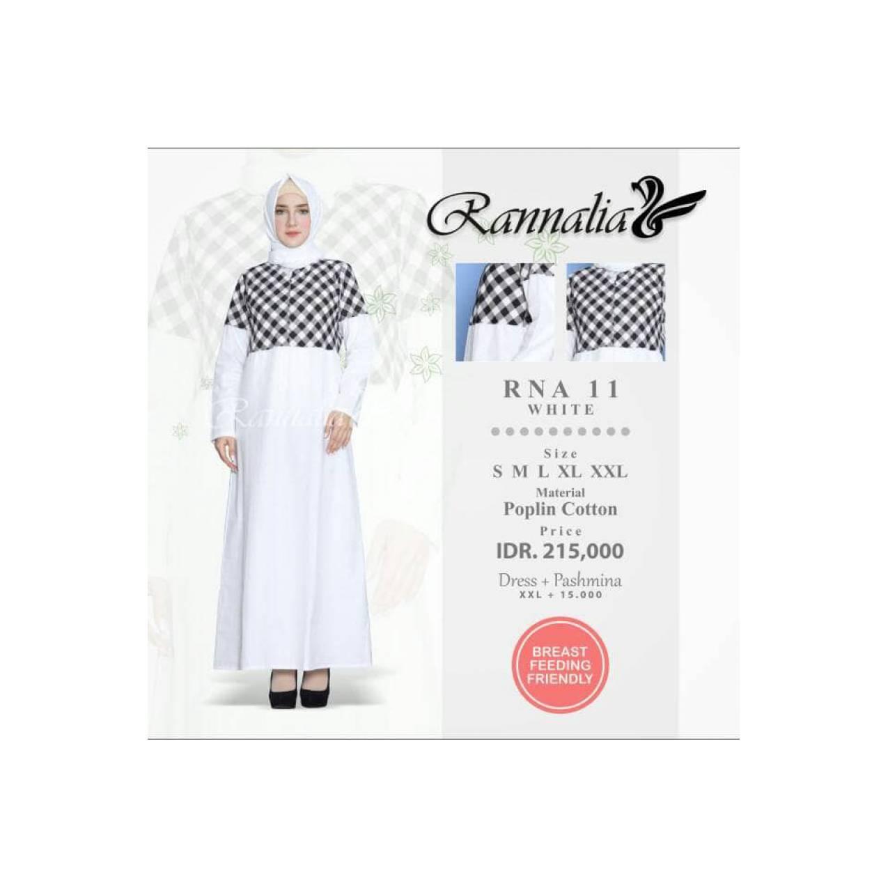 Gamis Phasmina XXL - Rannalia - RNA 11 - Dress Muslimah - Dress Simple