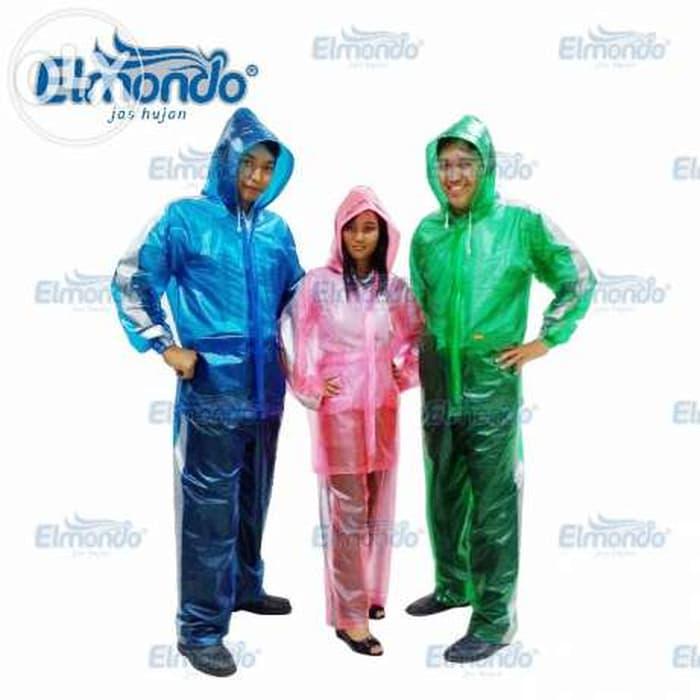 Promo Jas Hujan Setelan Transparan - Elmondo Genesis 923 original