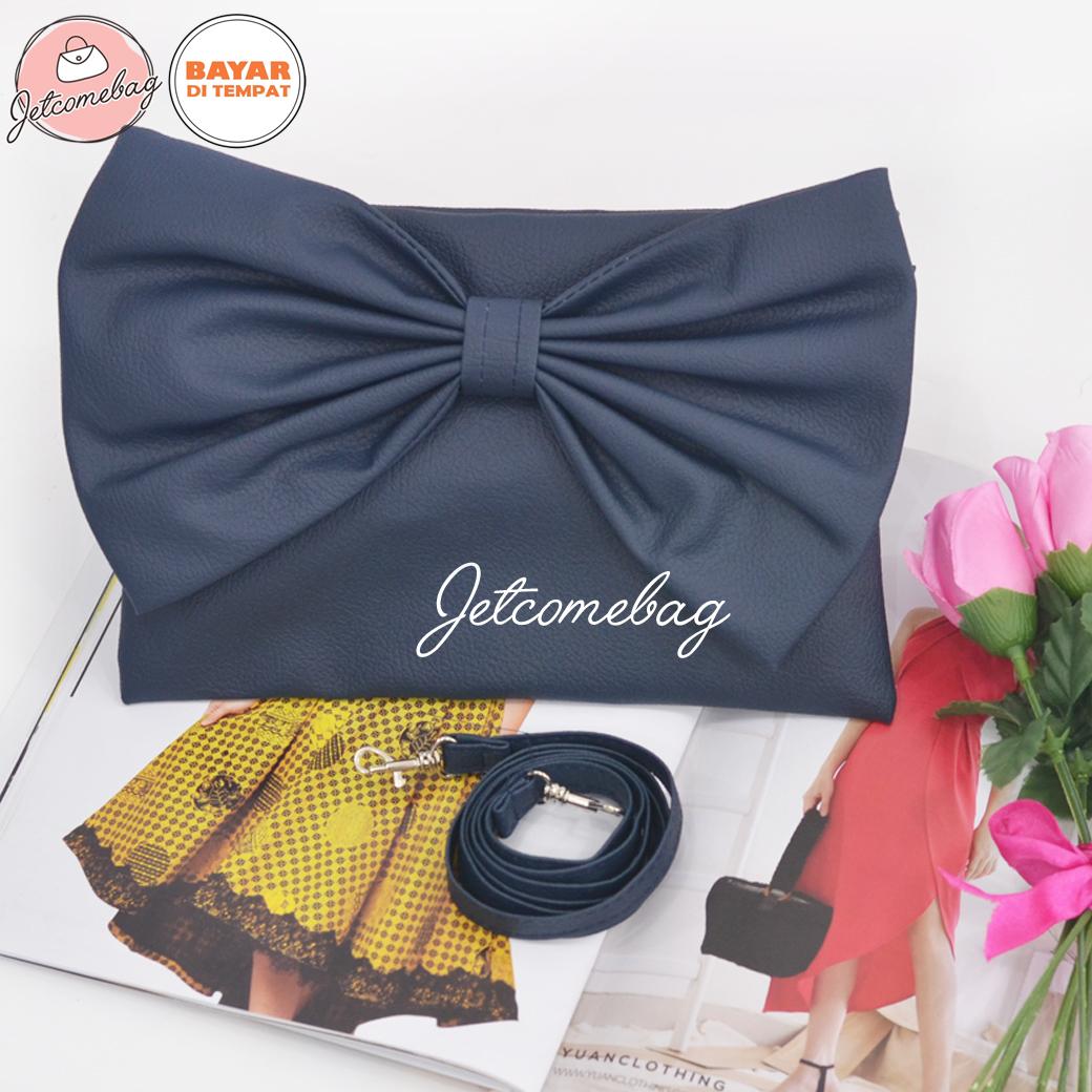 Tas Selempang Wanita - Tas Hand Bag Wanita - Harga Grosir - SL Pita Besar Navy - JETCOMEBAG
