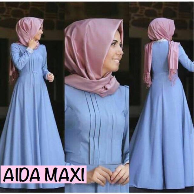 Damai fashion jakarta - baju dress maxi wanita AIDA - konveksi murah tanah abang