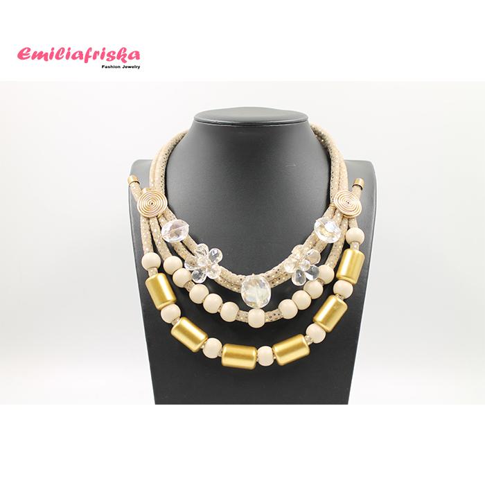 Kalung Tali Hijab Korea Necklace Batu Aksesoris Wanita Murah Wanita