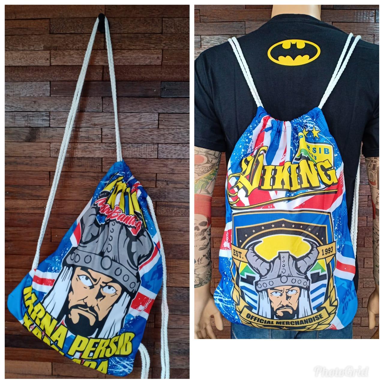 tas serut/string bag-tas ransel untuk olahraga dan sehari hari-pria dan wanita