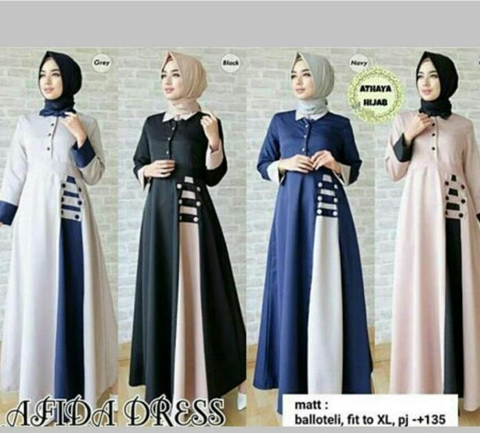 Afida dress / gamis busui murah / baju ibu hamil bumil / dress