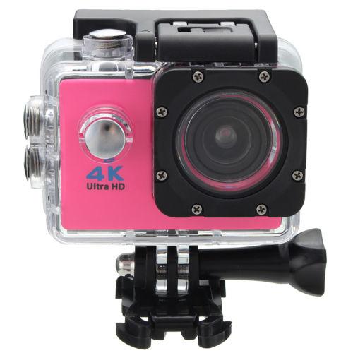 4 K HD 1080 P Wifi Ultra Tahan Air Olahraga Action Video Kamera Warna: Pink