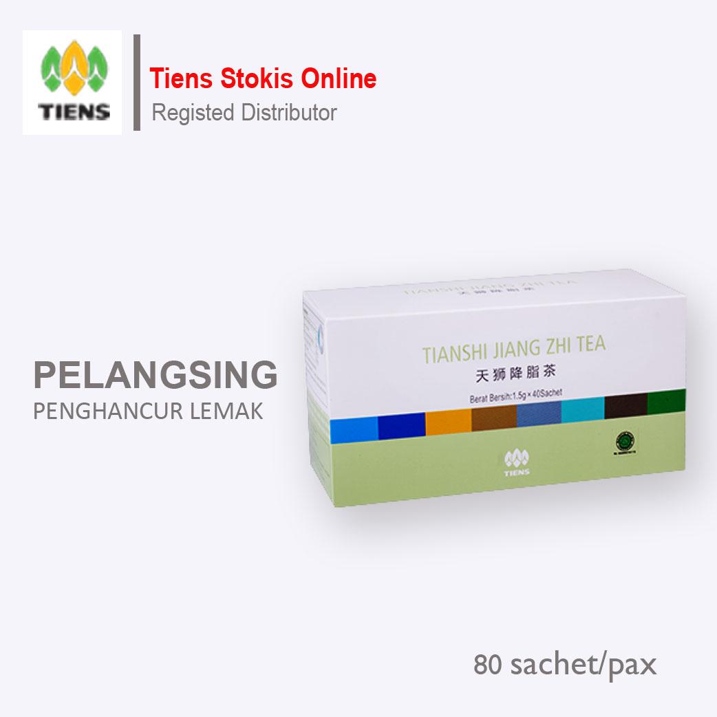 Tiens Jiang Zhi Tea / Teh Pelangsing & Penghancur Lemak / Paket Hemat 2 box @ 40 Sachet + Gratis Kartu Diskon Tiens stokis online