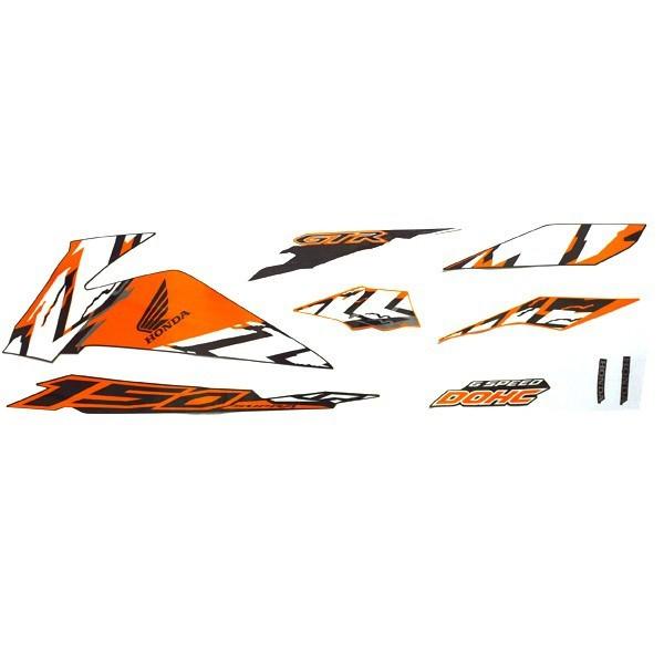 Sticker Body Kiri Black Orange – Supra GTR 150