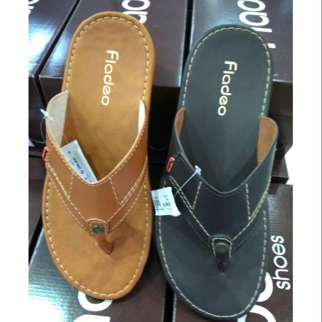 Sandal casual pria fladeo original 100% fullset box new cokelat muda 40