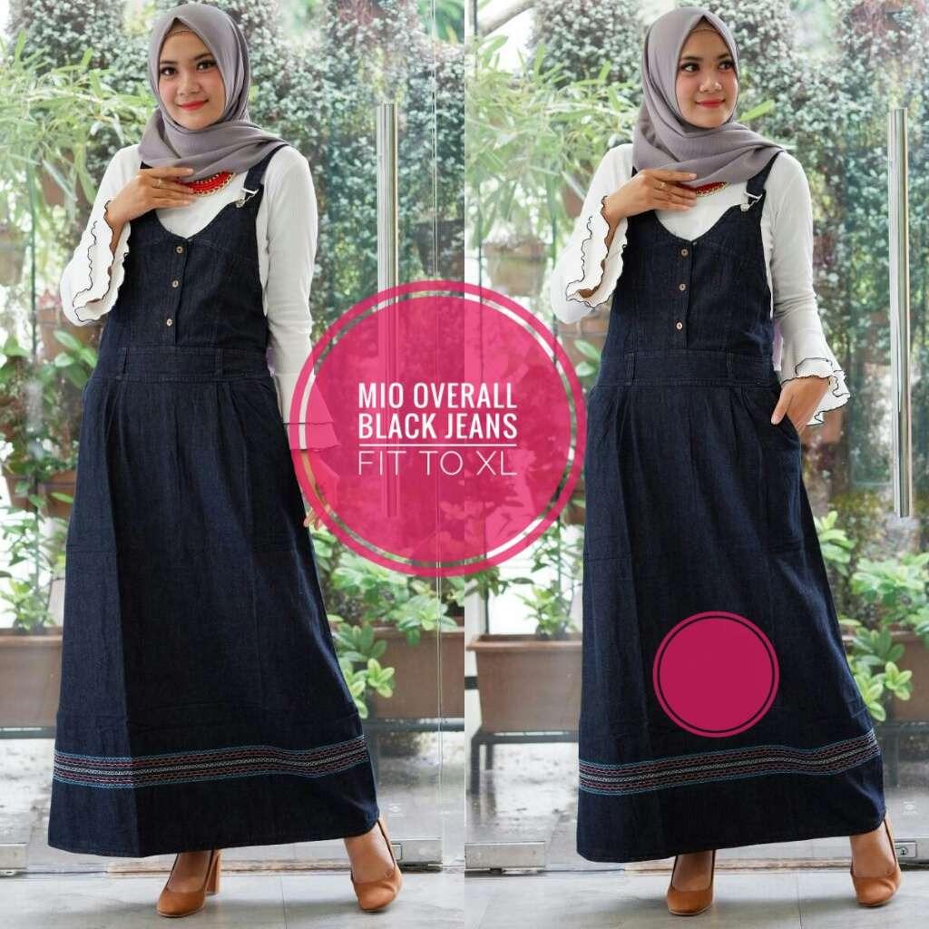 Overall jeans rok - Jumpsuit wanita - Rok kodok jeans