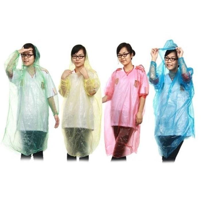 Harga Diskon!! Jas Hujan Plastik Kresek Disposable Emergency Darurat Rain Motor Becak - ready stock
