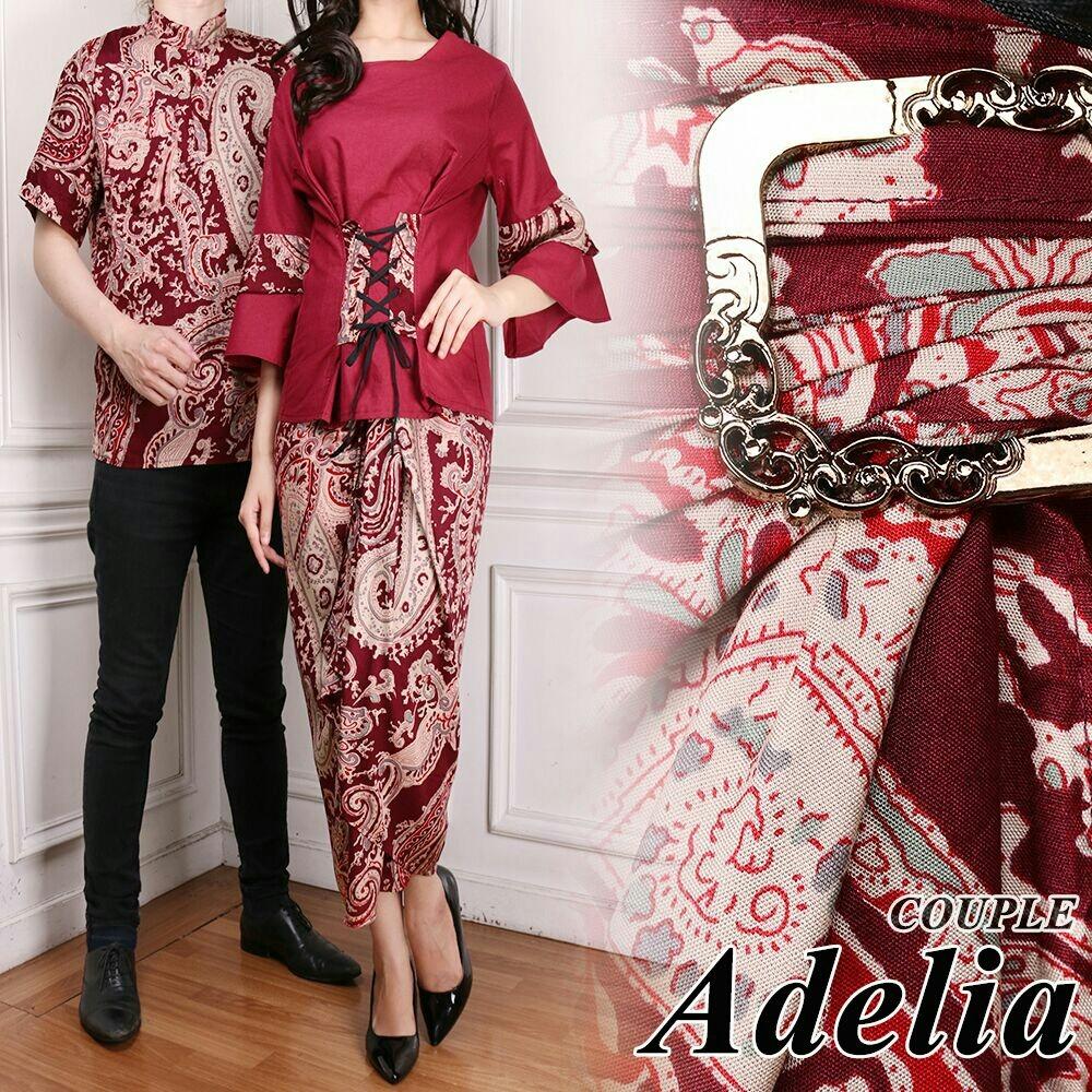 Jakarta Couple - Maxi Couple Batik Adelia / Batik Couple / Kebaya Couple /Baju Kapel