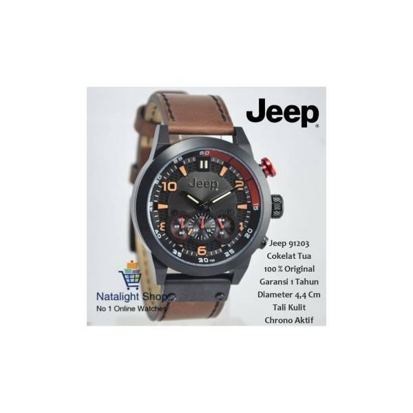 Jam Tangan Pria Jeep 91203 Kulit Elegan Mewah 100 % Original