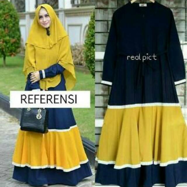 Real pict bukan Gamis zifana syari /gamis renda AQUILA / bukan gamis kanaya syari tapi Kelly renda ()