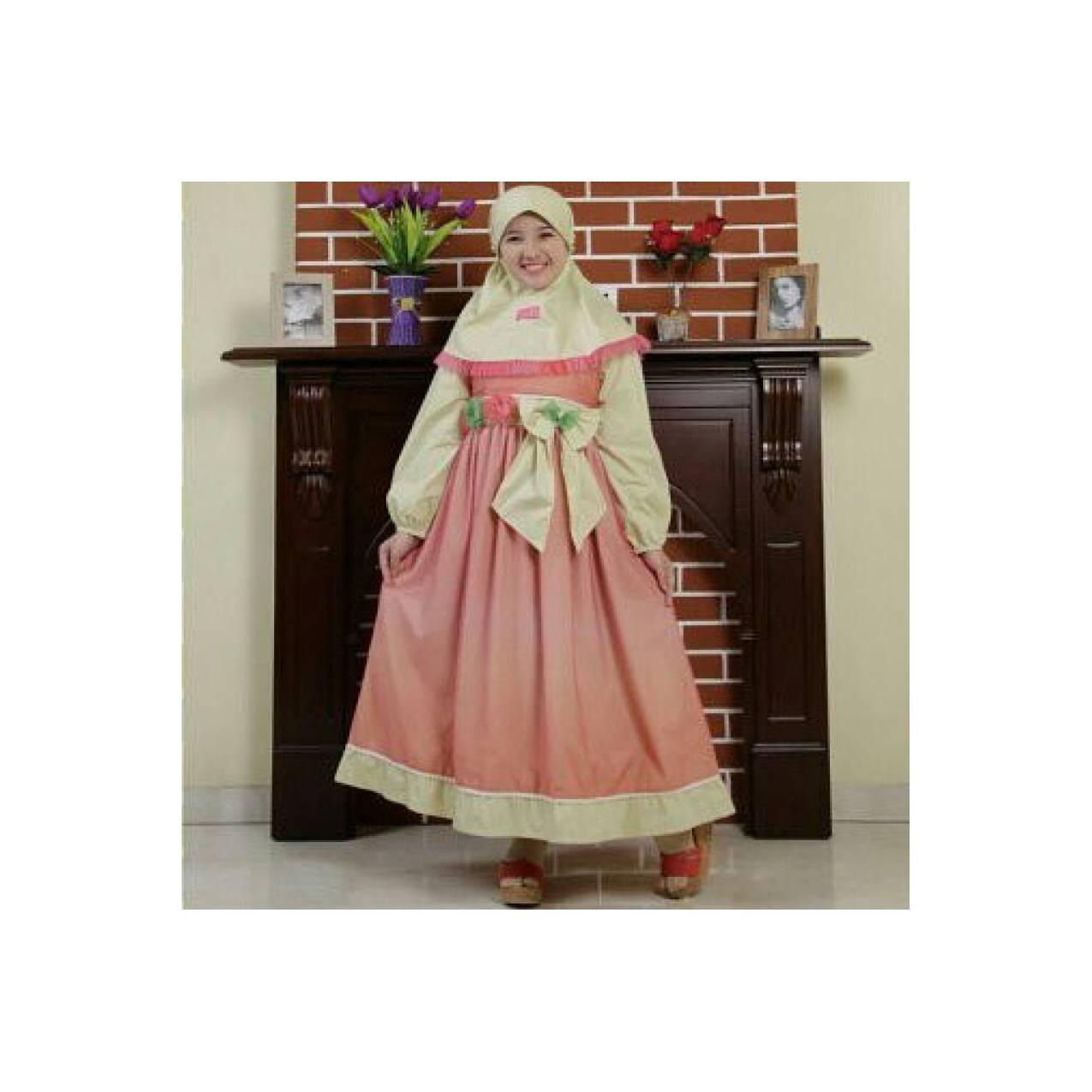 Gamis Anak Aini 170201 HIJAU ( SZ 8 )|JUAL BAJU MUSLIM ANAK TERBARU