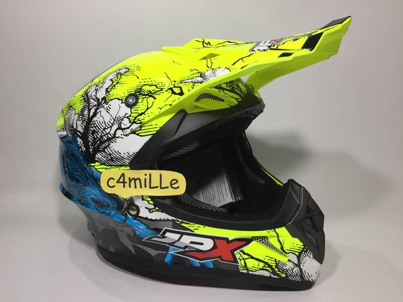 HELM JPX CROSS X14 YELLOW FLUO GLOSS TRAIL SUPER CROSS