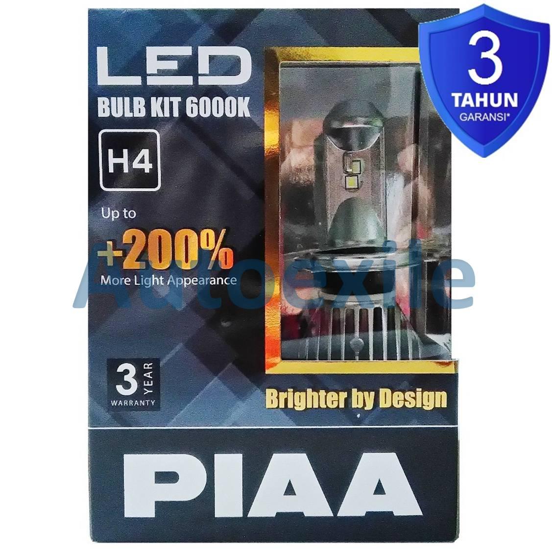 PIAA LEH120E LED H4 12V 24V 200% 6000K Putih Terang Japan Lampu Depan Mobil APV Avanza Agya Ayla CRV Ertiga HRV Innova Jazz SX4 Xenia Xpander