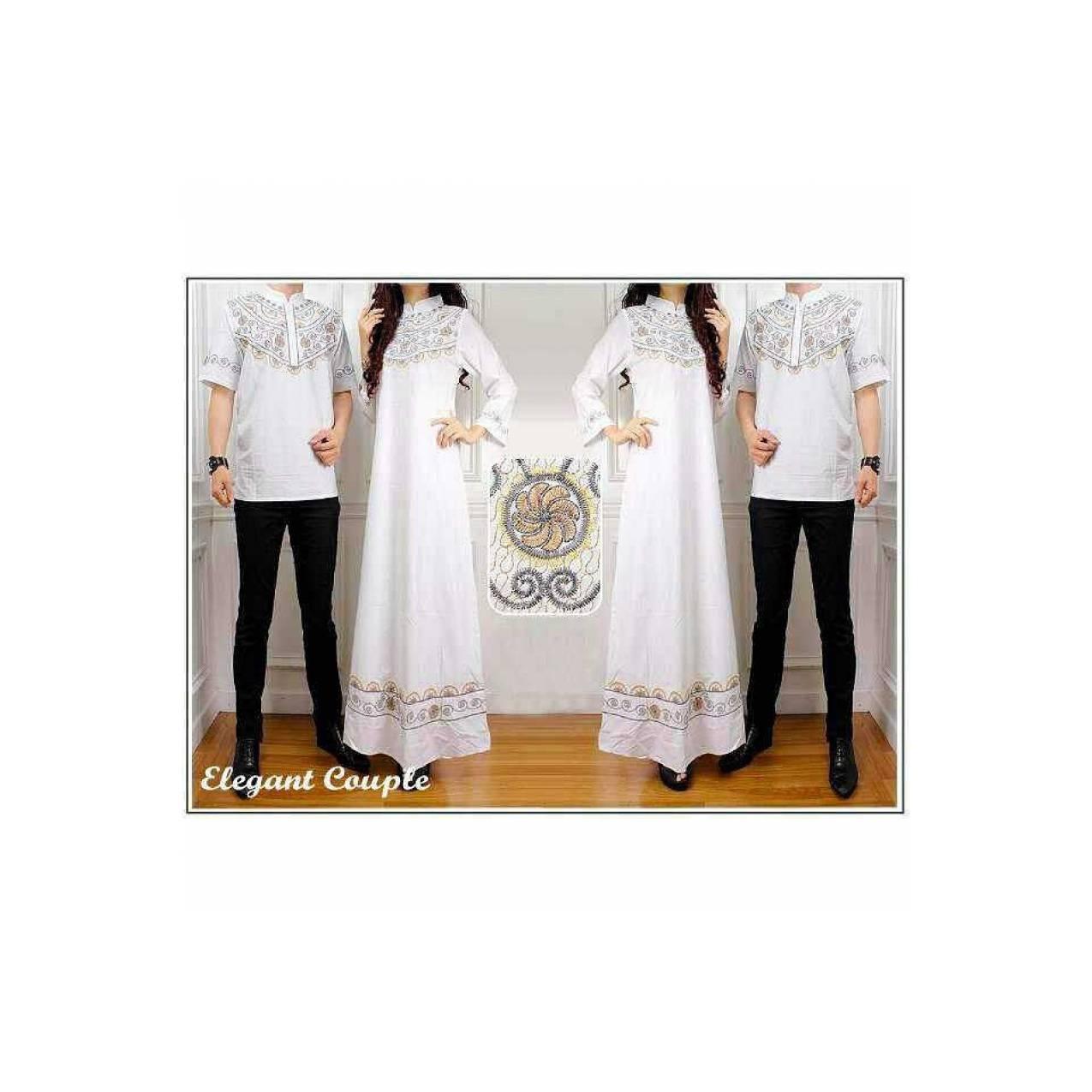 Baju koko Couple/ Gamis Couple/ Busana muslim couple Elegan Bordir