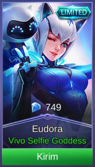 Gift Skin Eudora Vivo Selfie Goddess Mobile Legend Legal