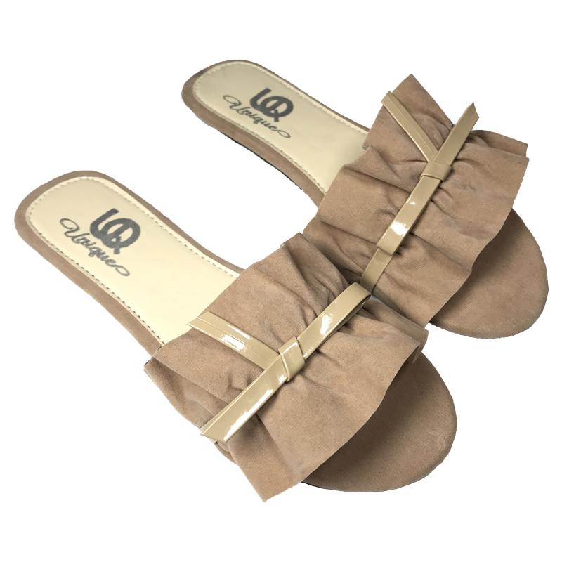 Sendal Flip Flop Ruffle Kerut Selop Teplek Pita Wanita SP05