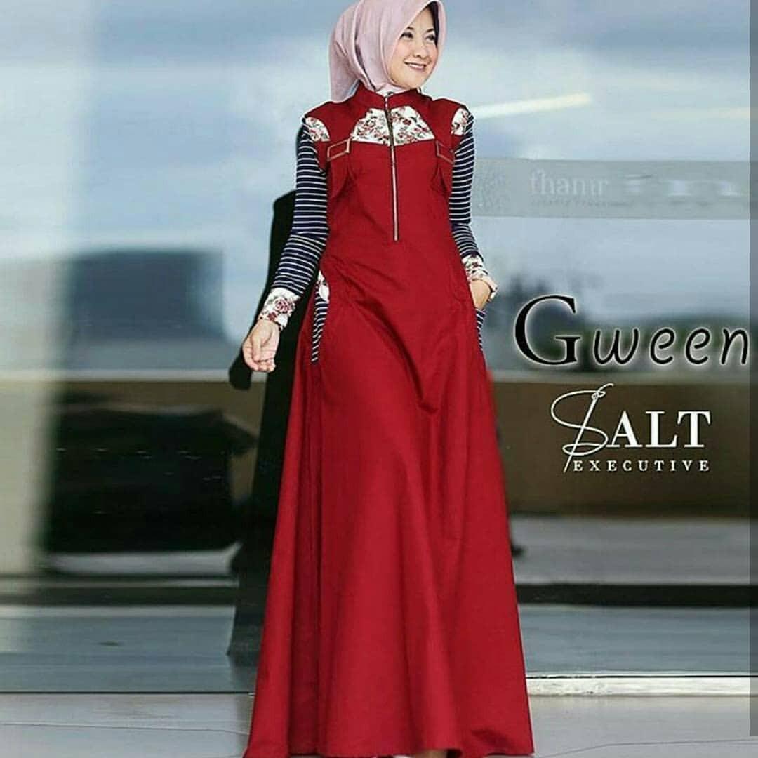 Baju Original Gwen Maxy Dress Balotelly Muslim Casual Pakaian Muslim Wanita Muslim Modern Terbaru Termurah 2018