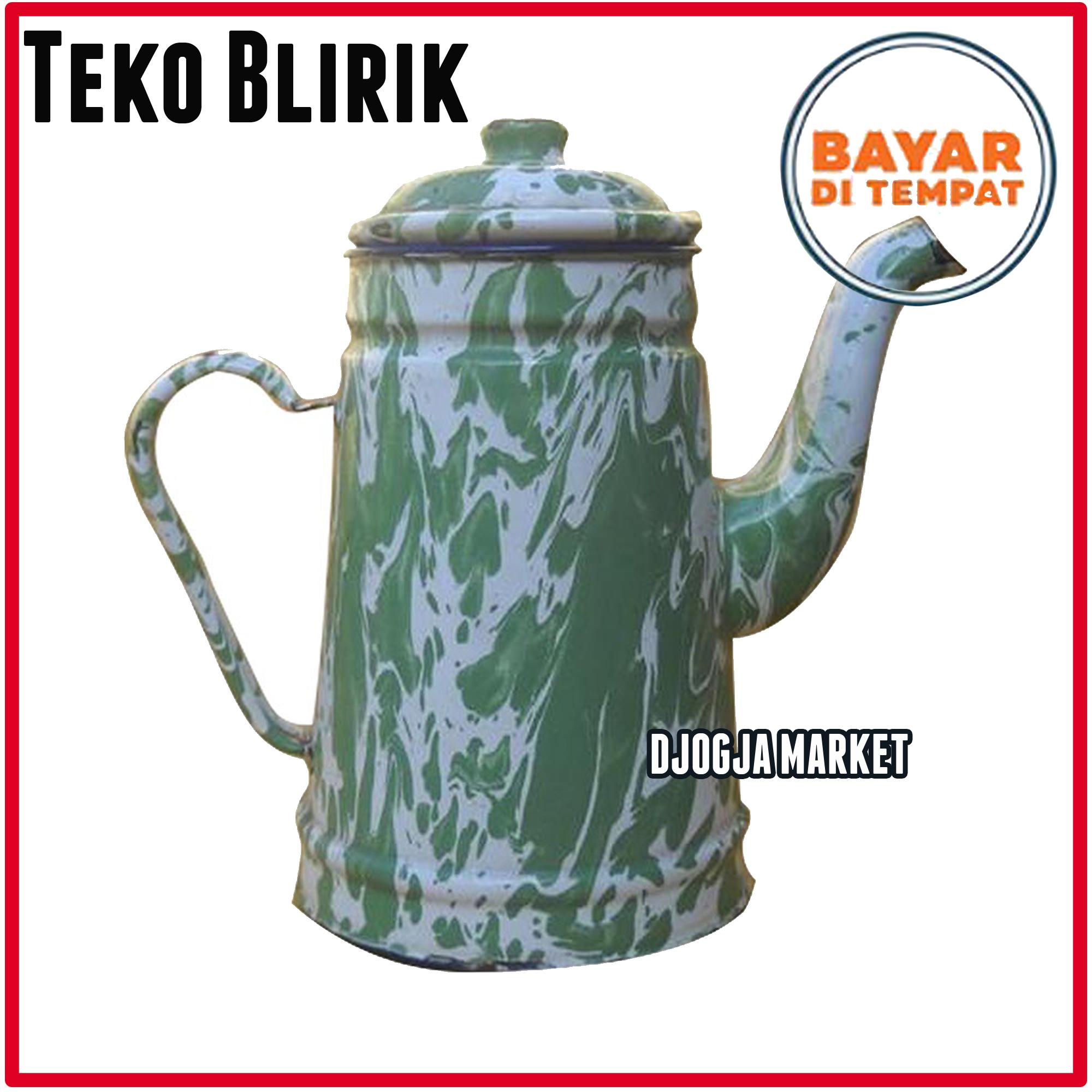 Djogja Market - Teko Enamel Motif Blirik Merk Timbangan