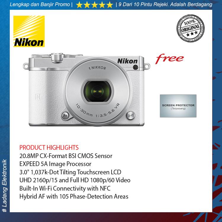 Nikon 1 J5 Kit 10-30mm Kamera Mirrorless White (Garansi Distributor 1 Tahun)