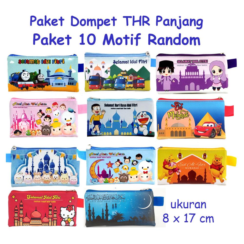 Paket 10 Random Motif Dompet Lebaran Ukuran Panjang Souvenir Hari Raya