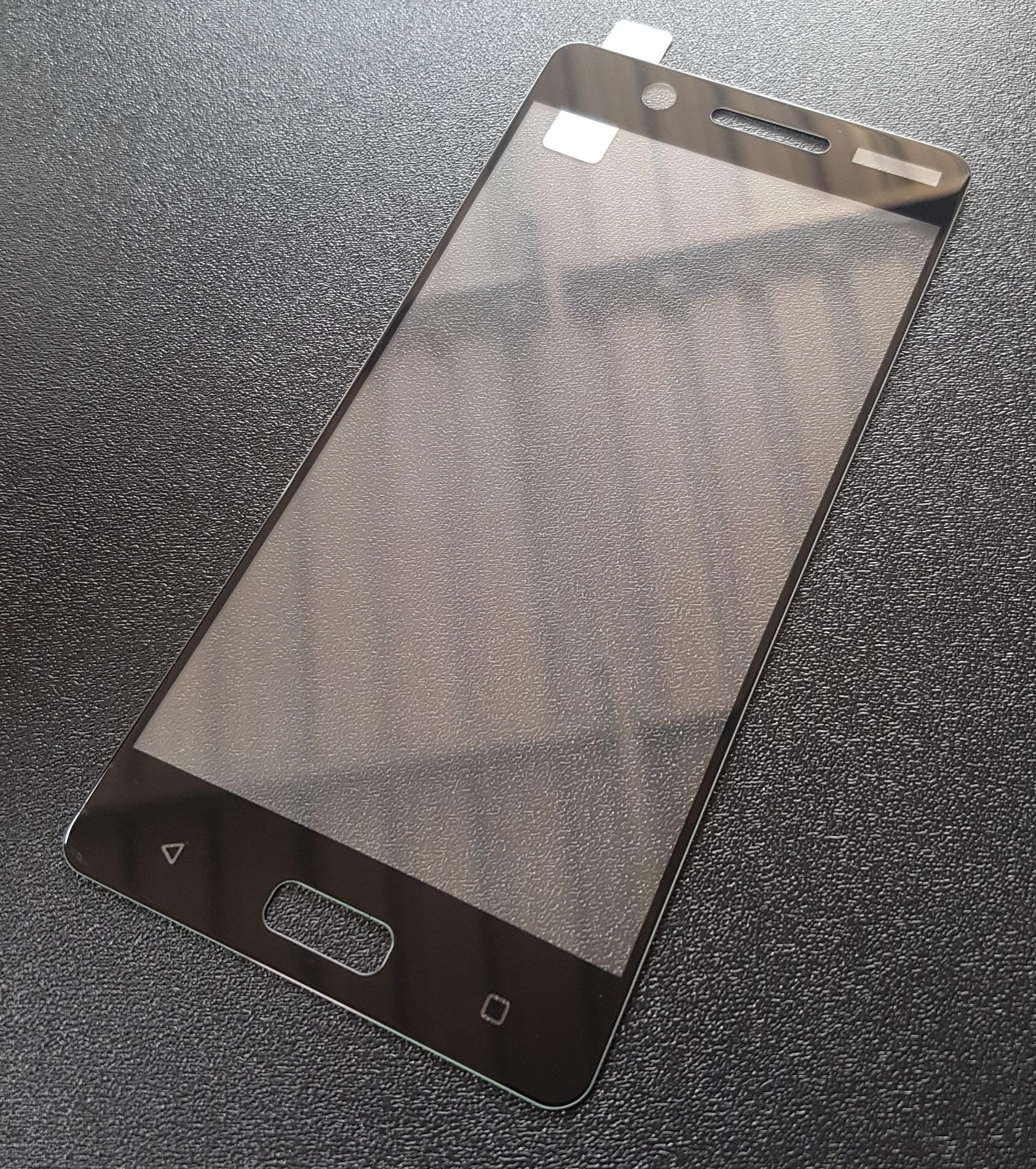 Tempered Glass Protector Nokia 5 Nano Fusion 5.2 Inch Hitam Full Layar