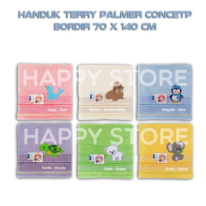 Handuk Terry Palmer Concept Bordir Binatang 70x140 cm / Animal Series ||| jemuran handuk gantungan handuk handuk mandi dewasa bayi terry palmer kimono mandi karakter kecil anak baju merah putih 70x376